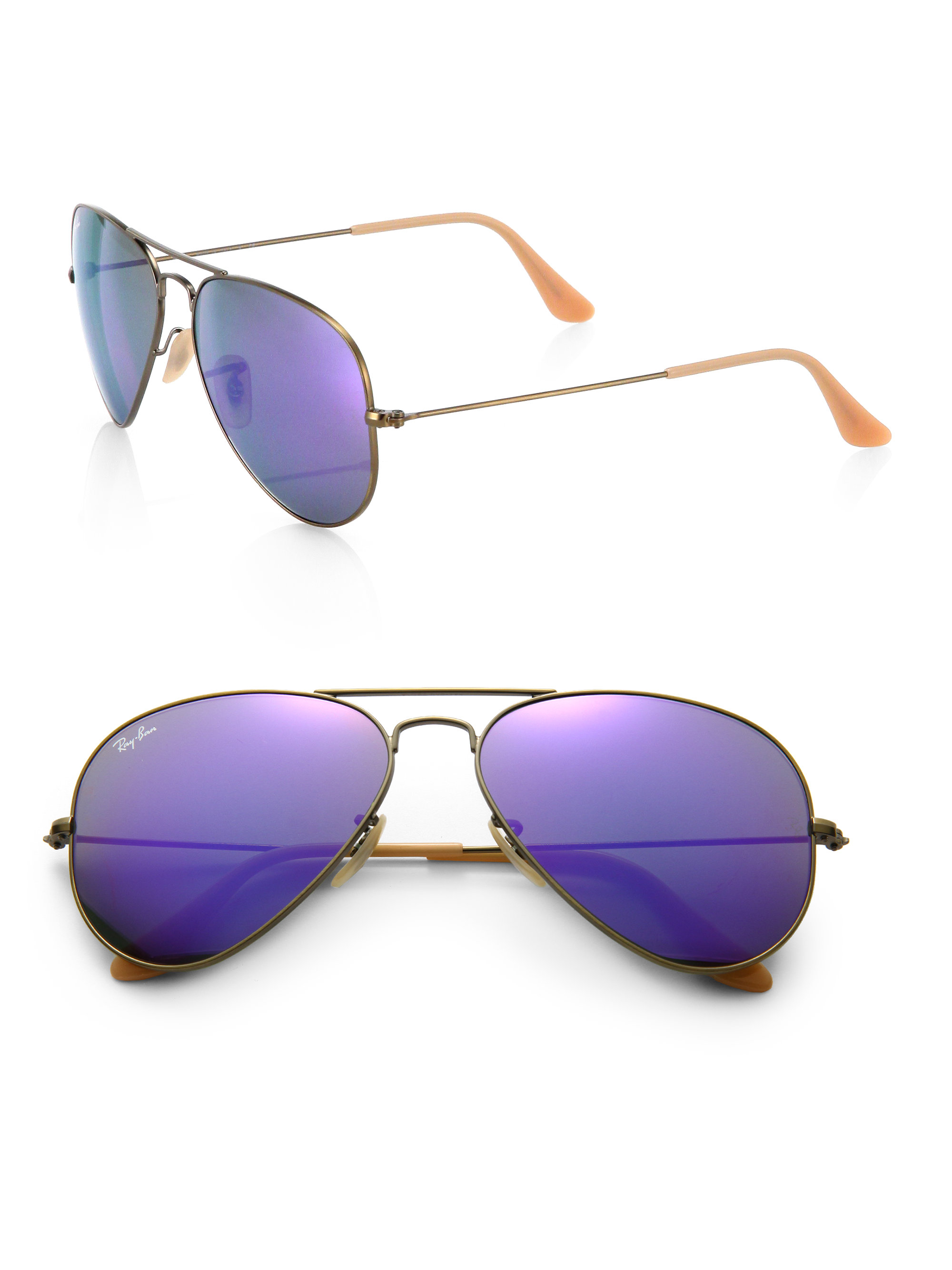 purple ray ban aviators