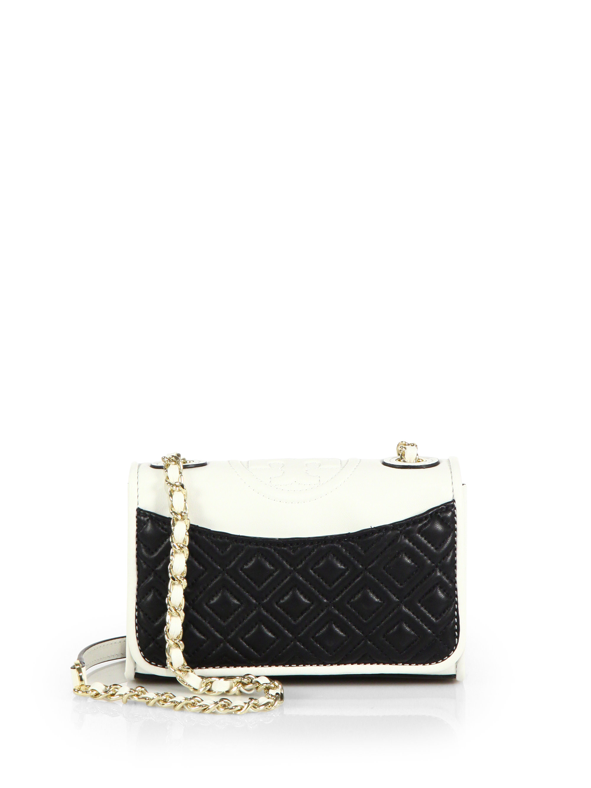 tory burch black and white purse