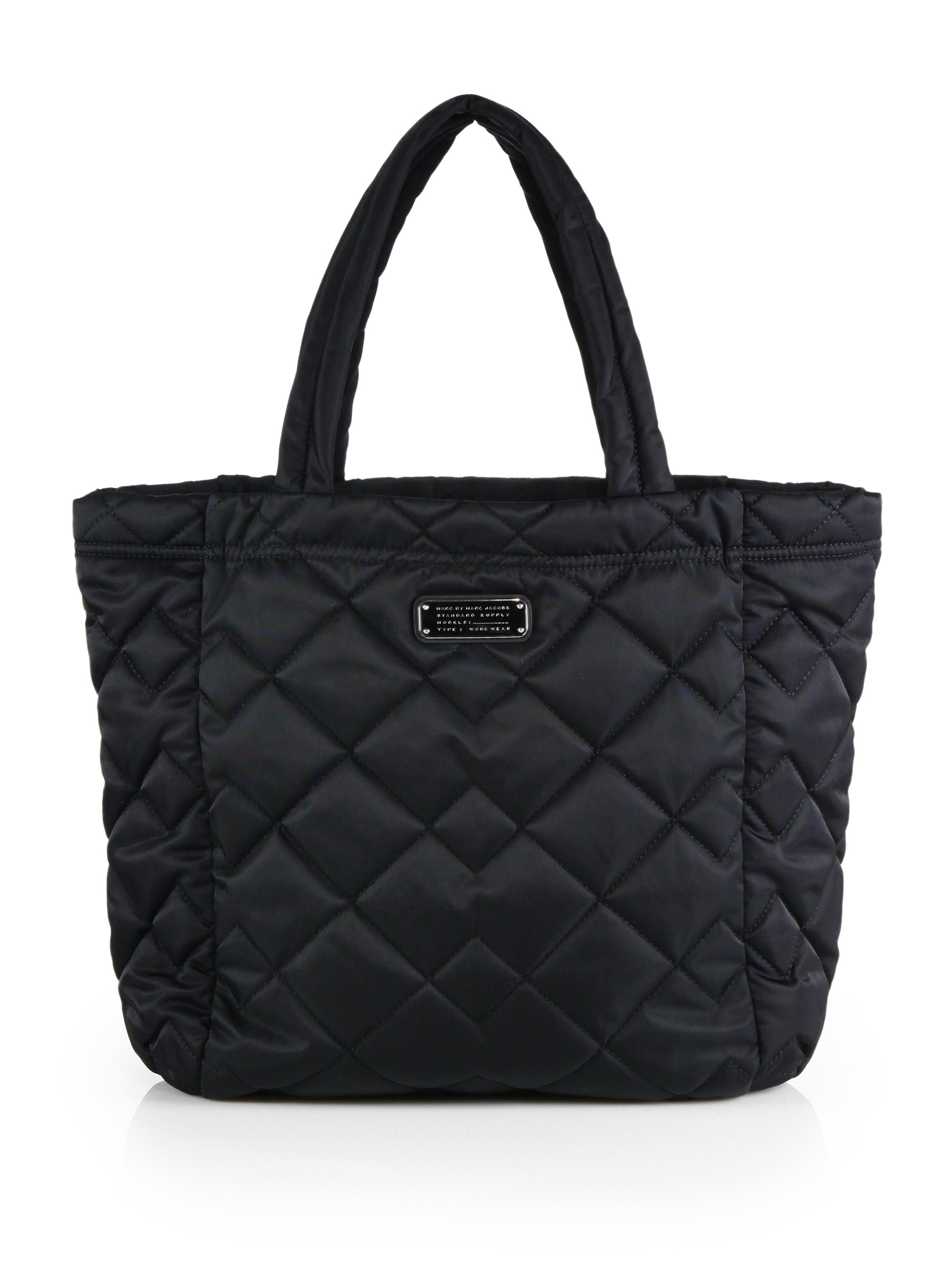 Marc By Marc Jacobs Synthetic Crosby Quilted Nylon Tote in Black | Lyst