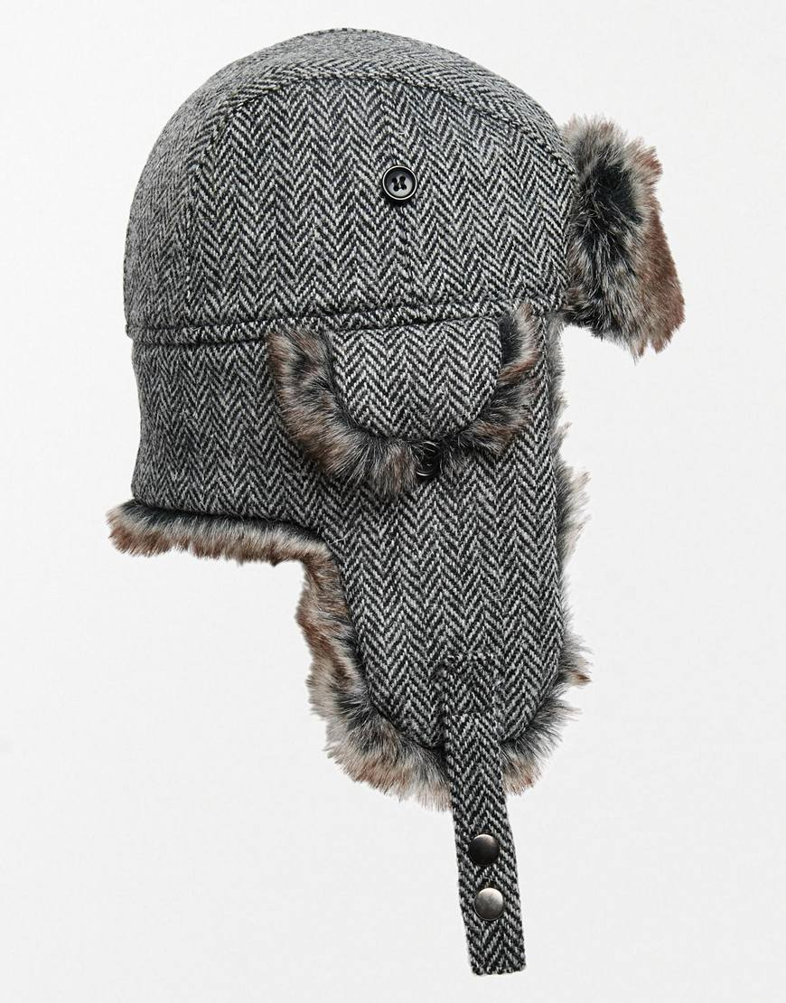 harris tweed trapper hat