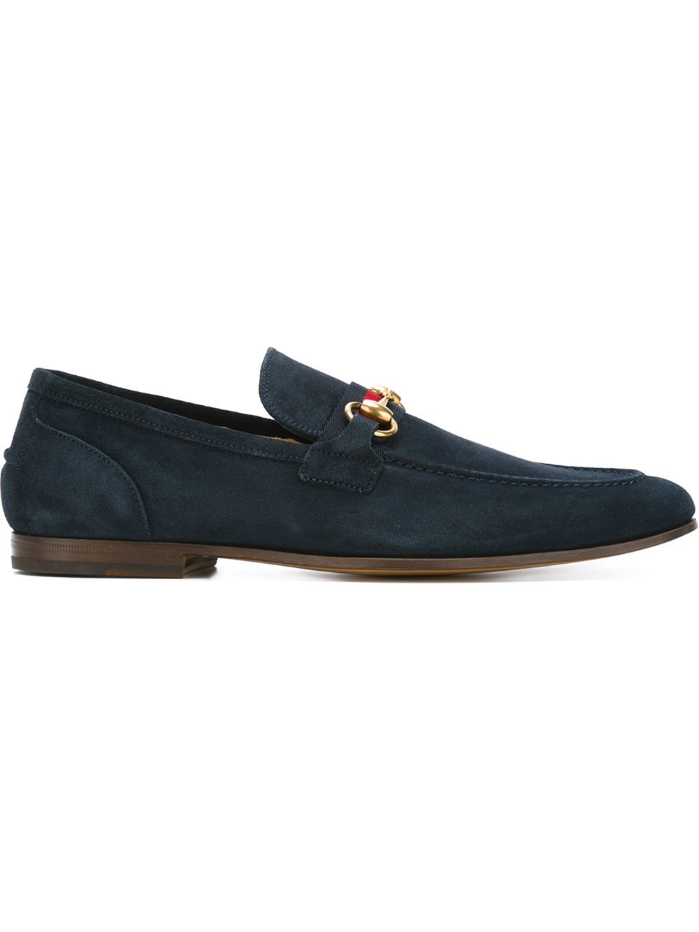 Gucci Suede Loafers in Blue for Men - Lyst