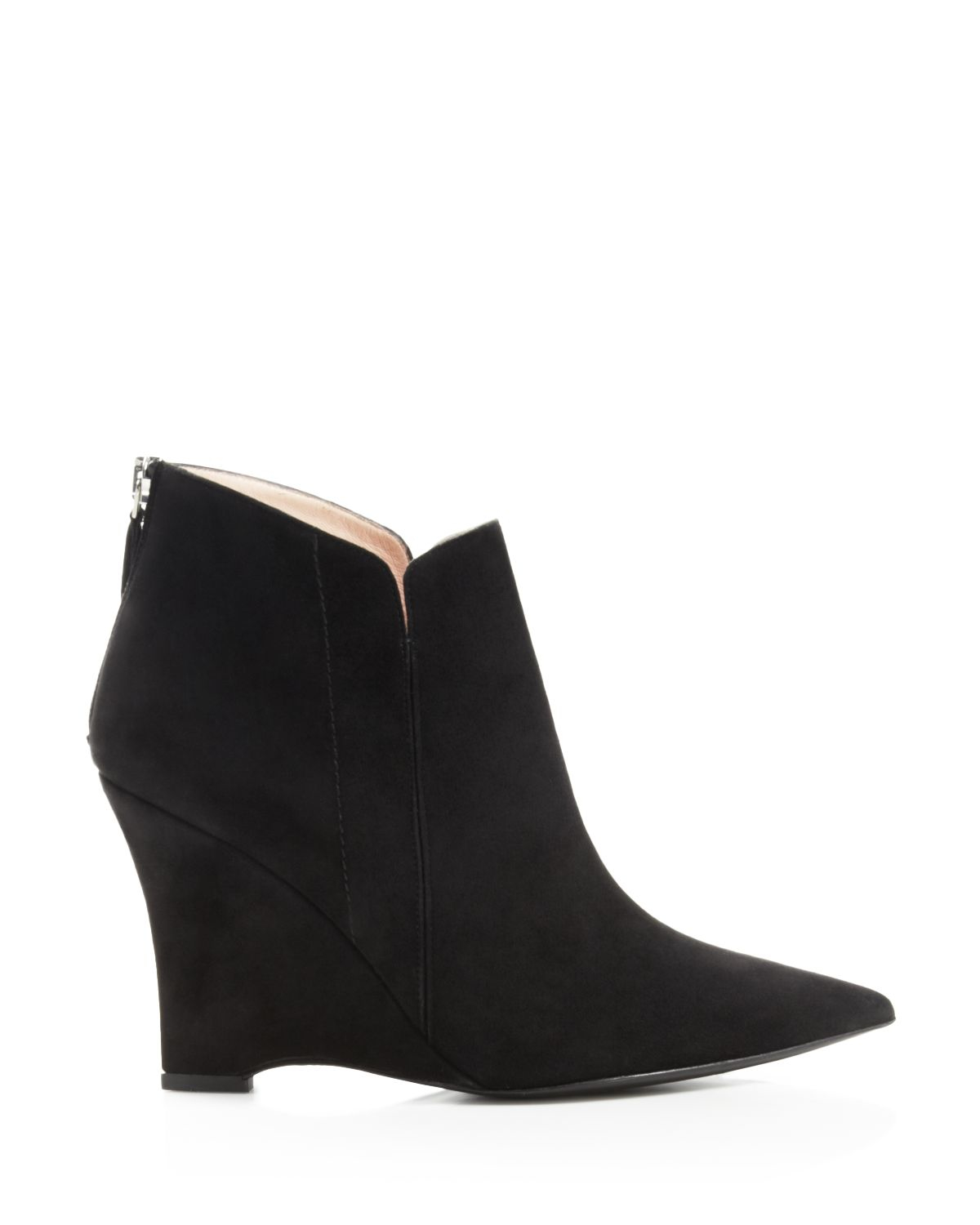 pointed toe wedge booties