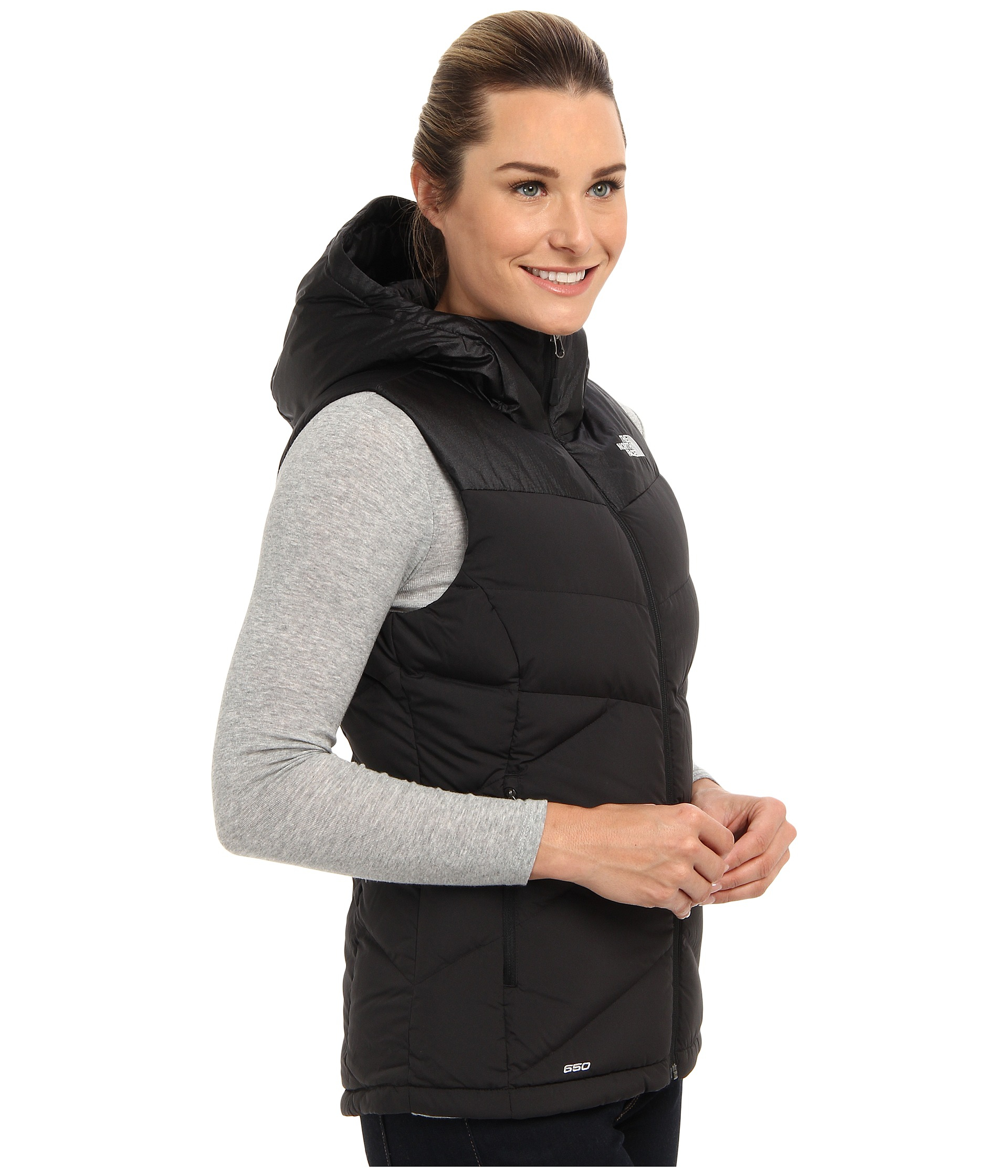 The North Face Kailash Hooded Vest in Black | Lyst