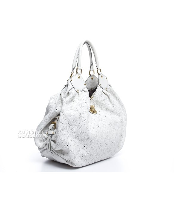 Lyst - Louis Vuitton Pre-Owned Blanc Mahina Leather Xl Hobo Bag in White
