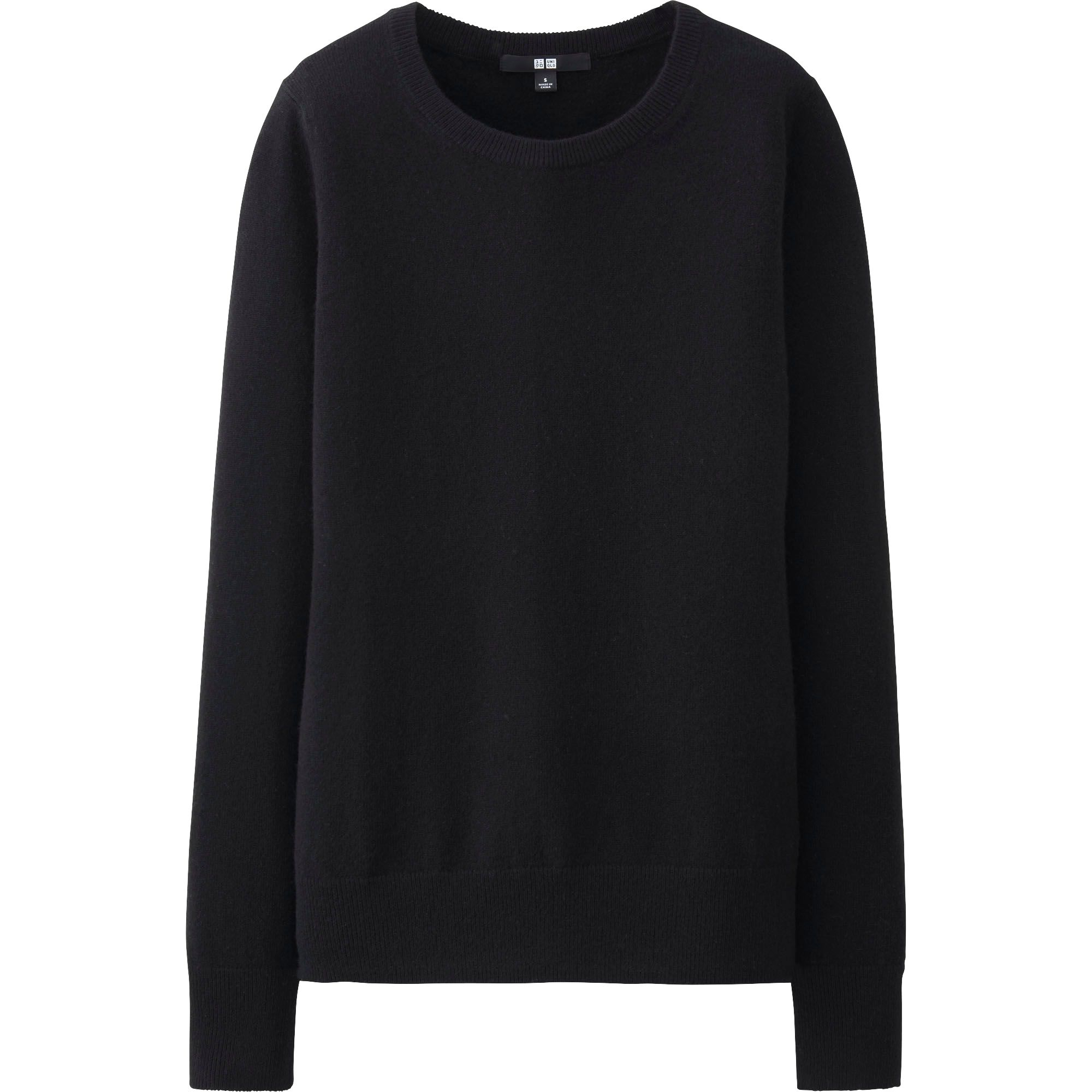 Lyst - Uniqlo Women Cashmere Round Neck Sweater in Black