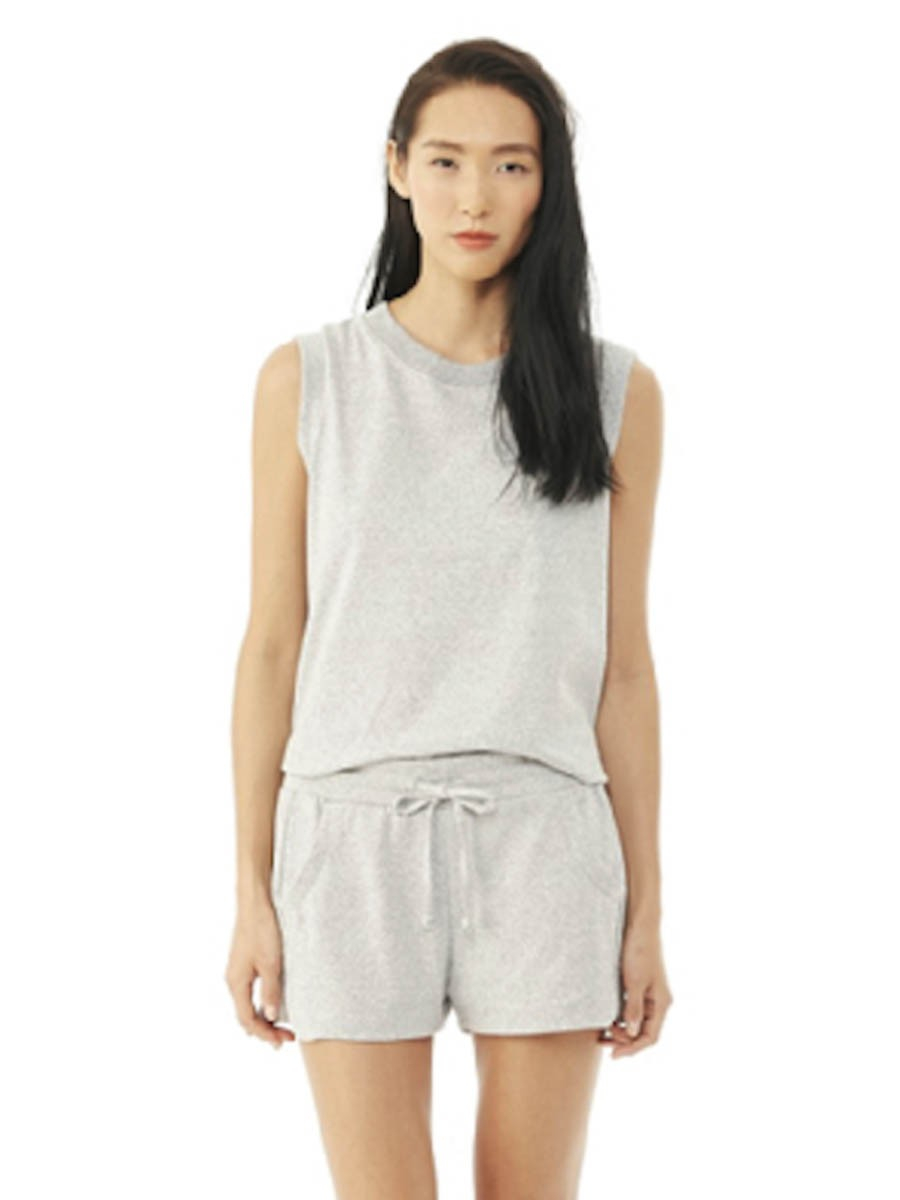 Alternative apparel Mock Twist Crop Top in Silver (Eco Mock Nickel ) Lyst