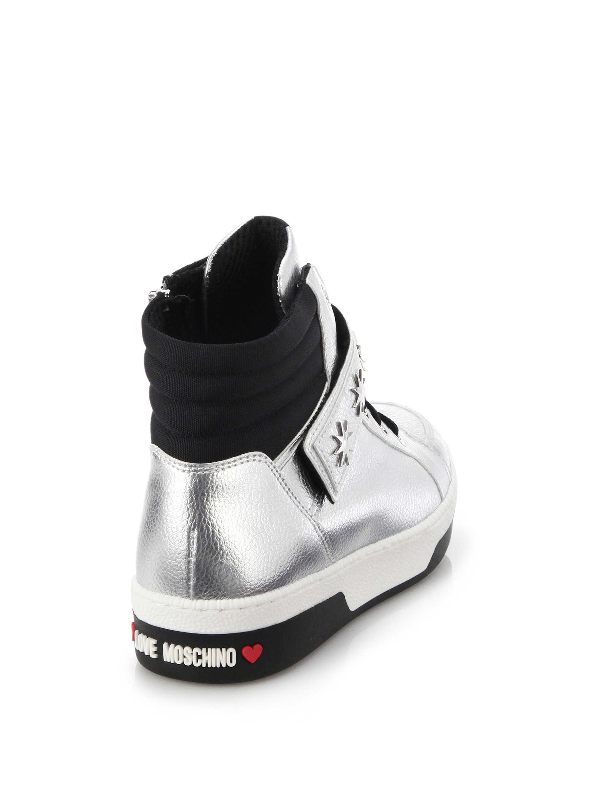 love moschino high top sneakers