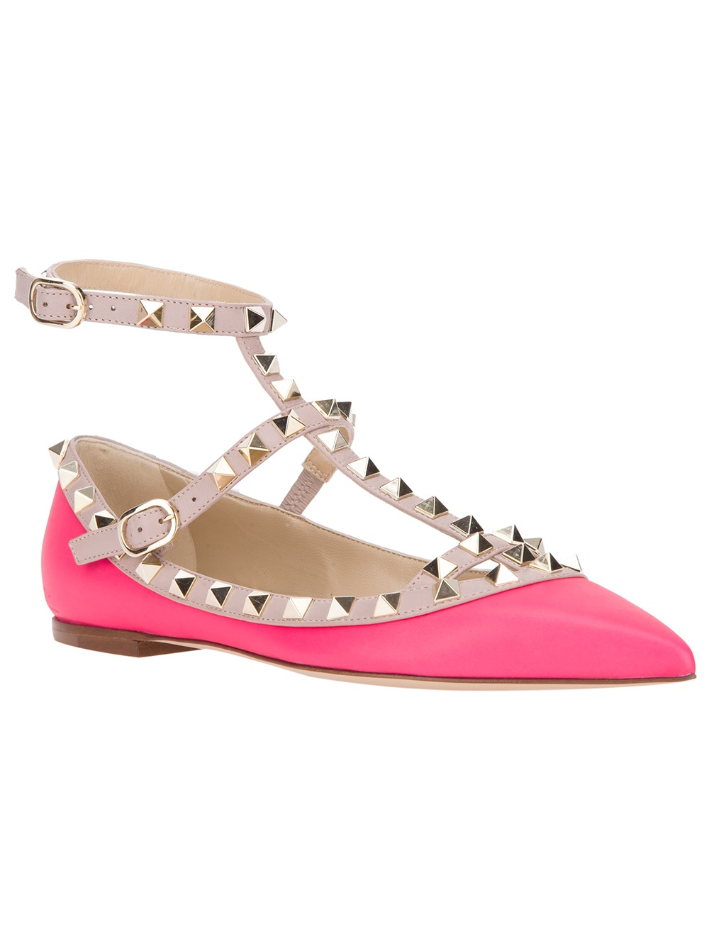valentino rockstud ballerina flats
