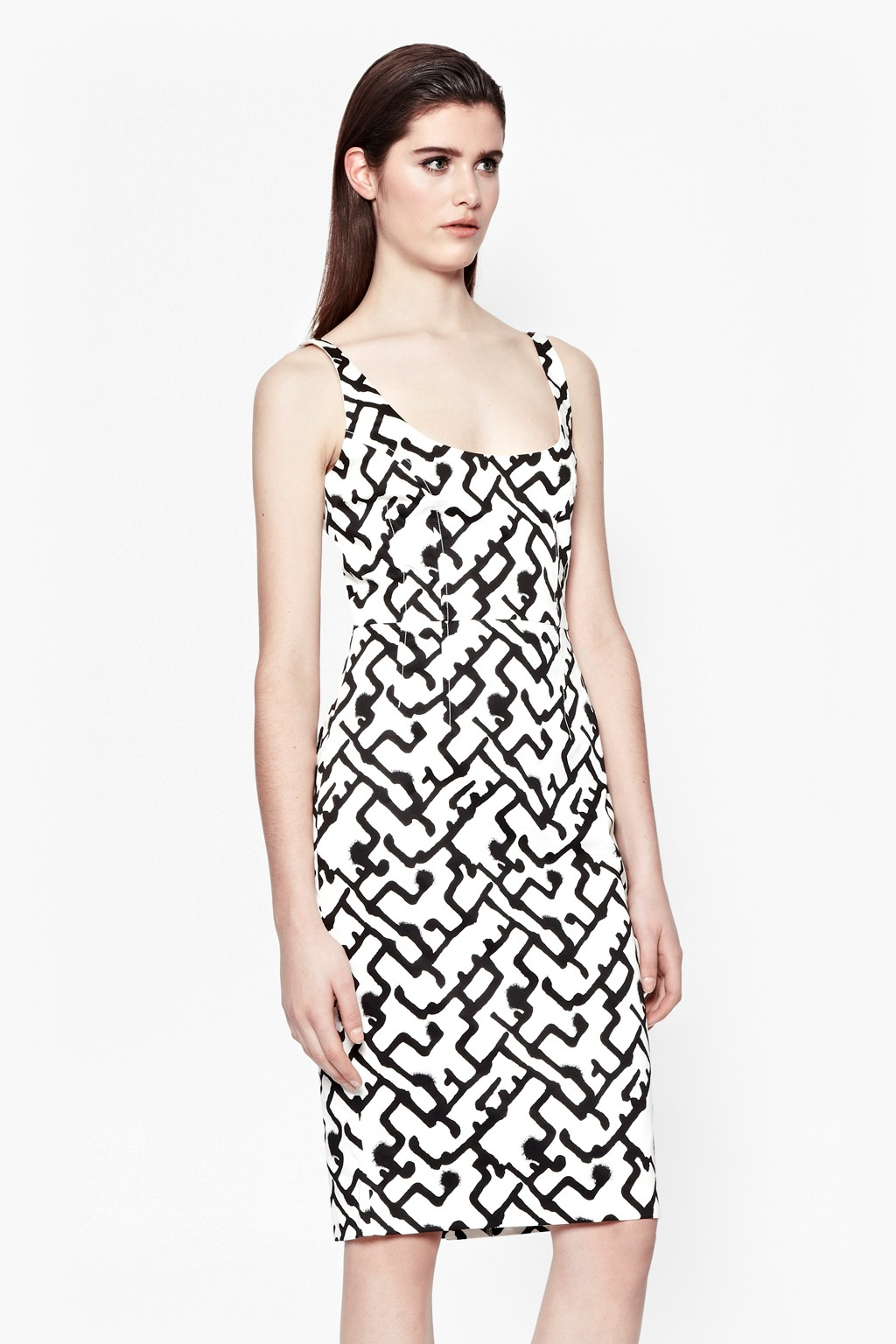 french connection black and white dress