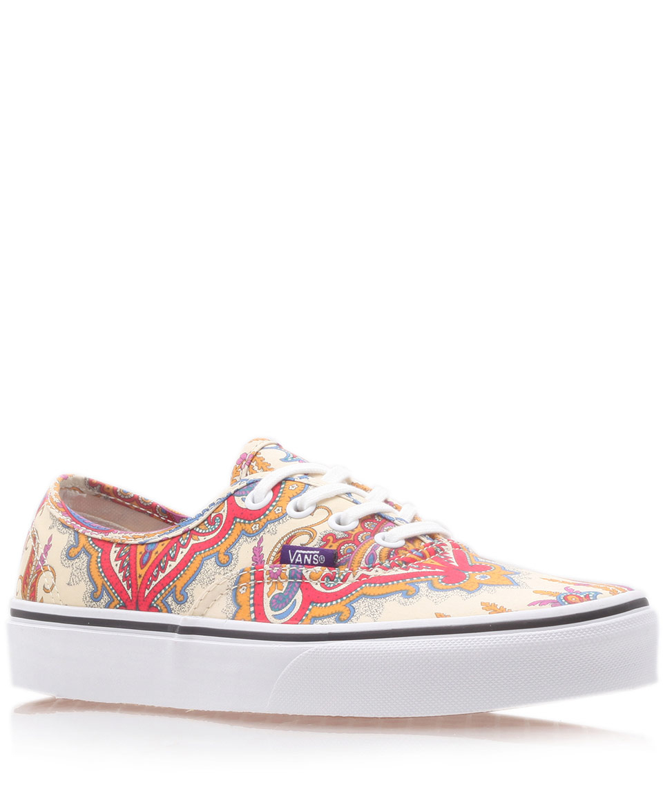 Vans Cream Flower Paisley Liberty Print Authentic Trainers in White for ...