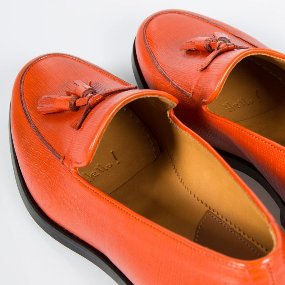 Paul Smith Women's Burnt Orange Saffiano Leather Tasseled 'stevenson