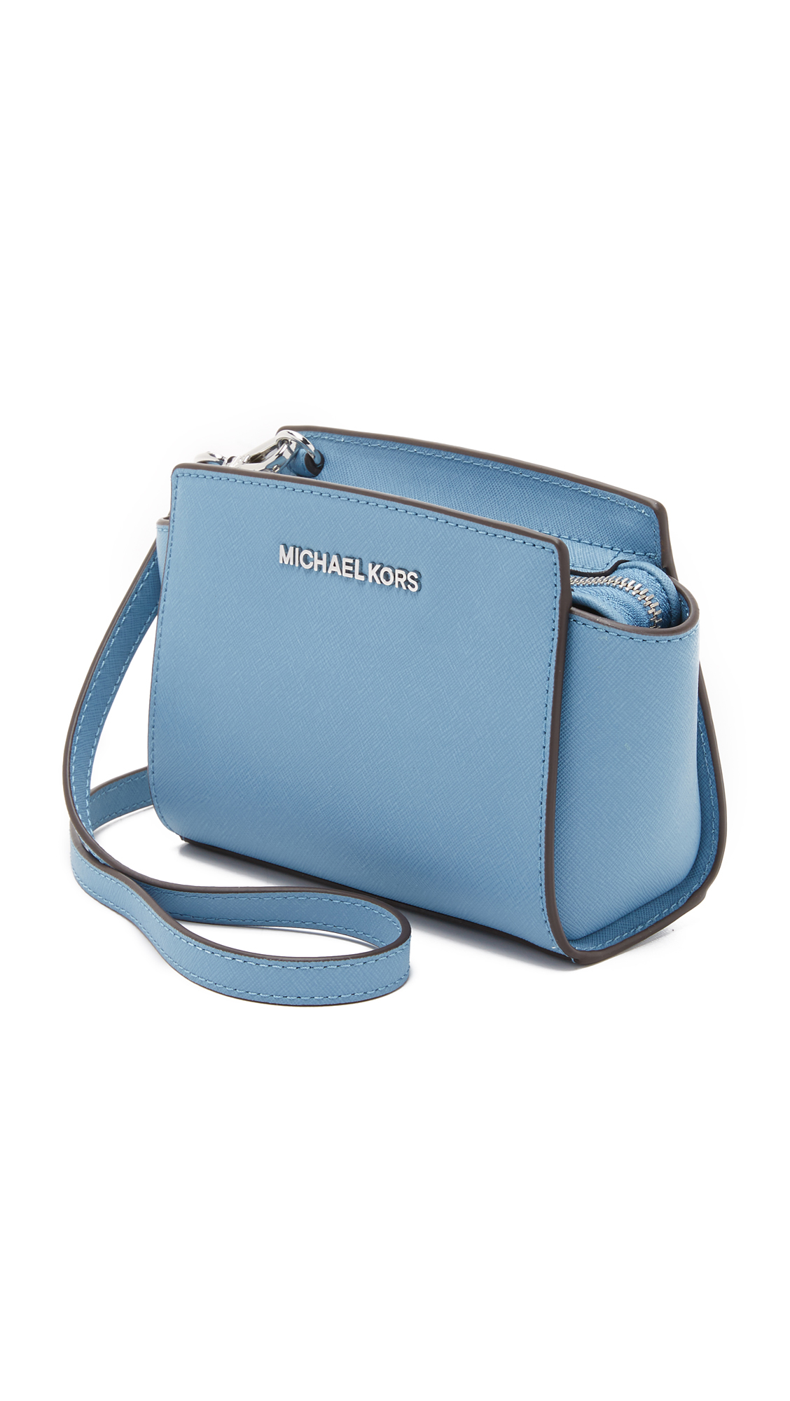 Michael Michael Kors Selma Colorblock Mini Messenger Black White