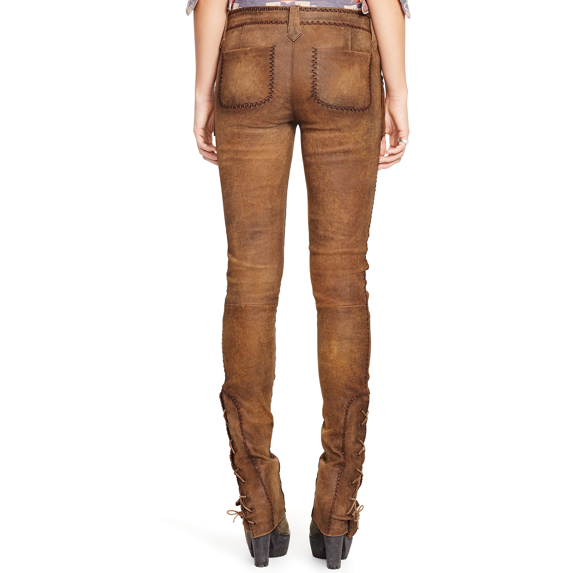 Polo ralph clearance lauren leather pants