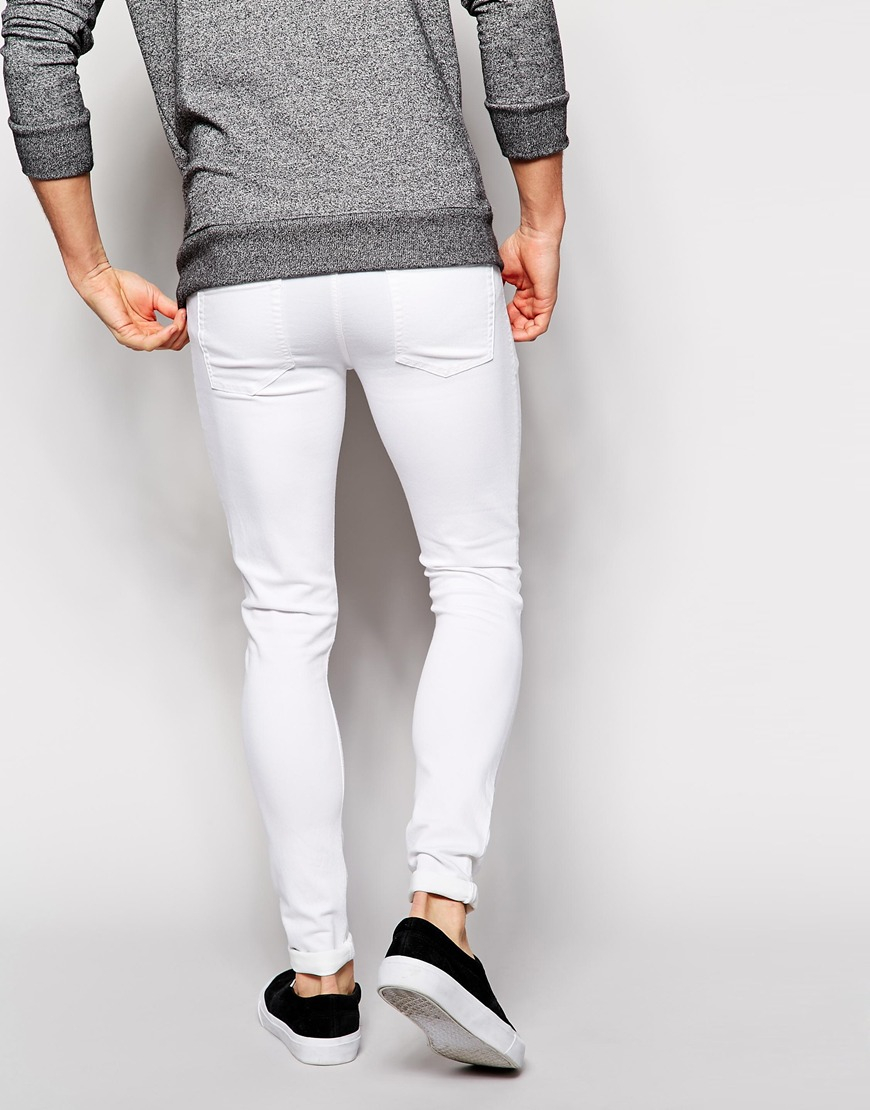 white super skinny jeans mens