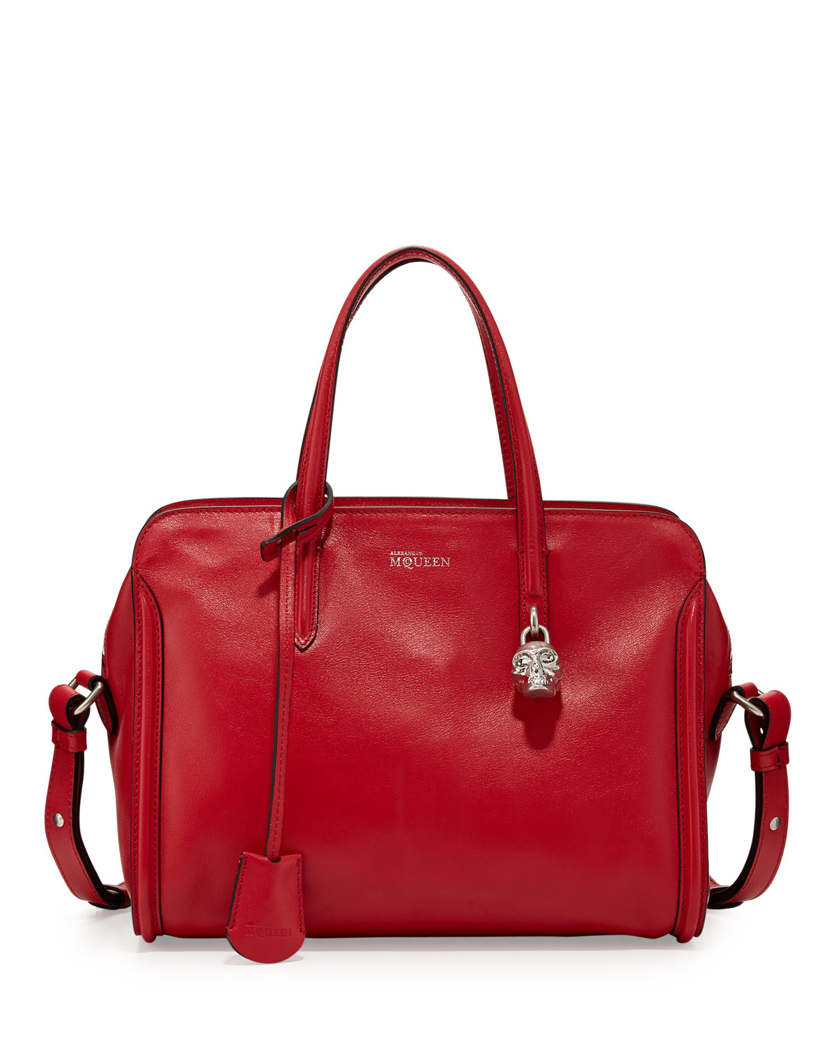 Alexander Mcqueen Small Padlock Ziparound Tote Bag Red in Red | Lyst