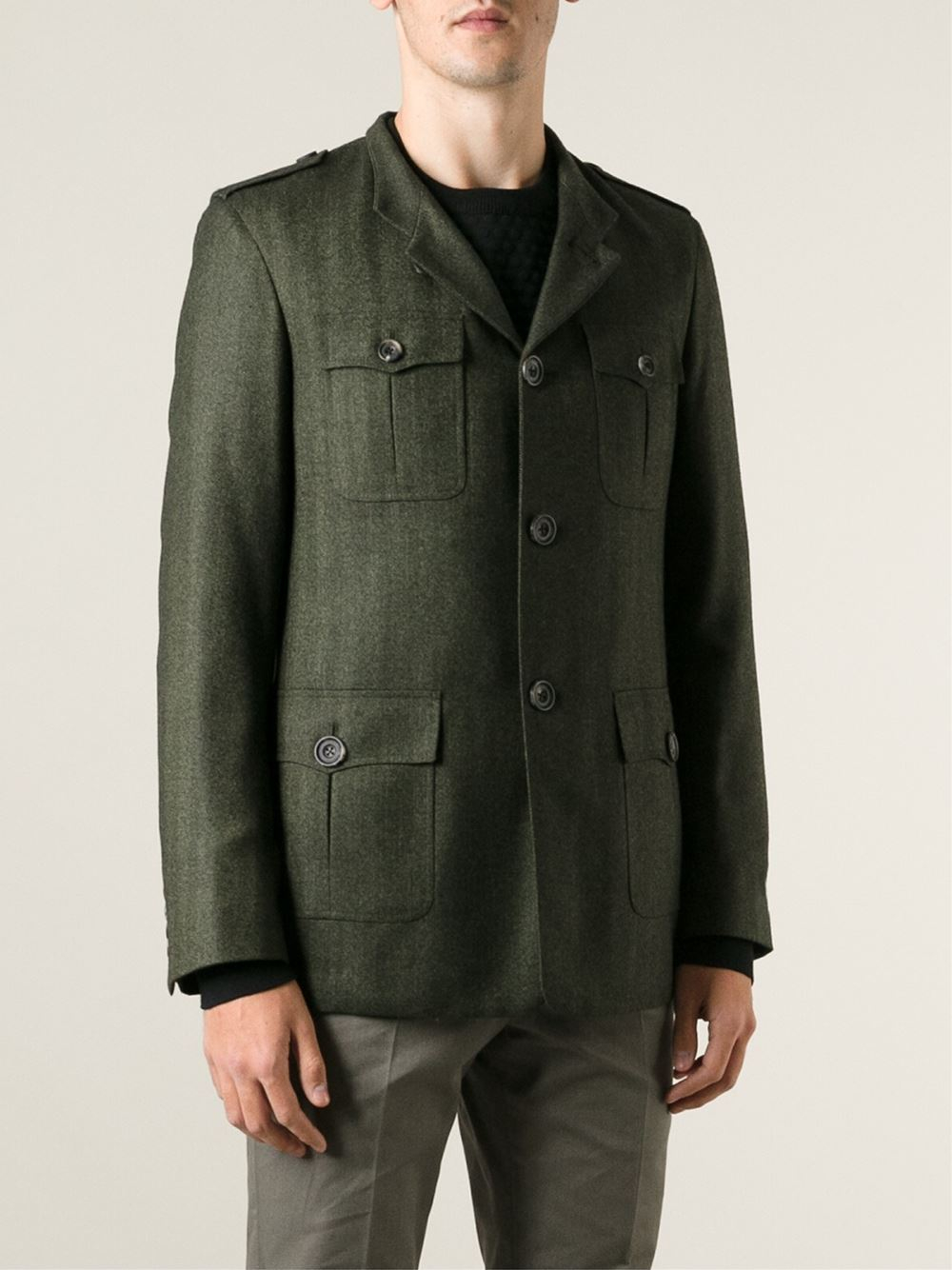 Richard James Four Inverted Pleat Pockets Jacket in Green for Men - Lyst