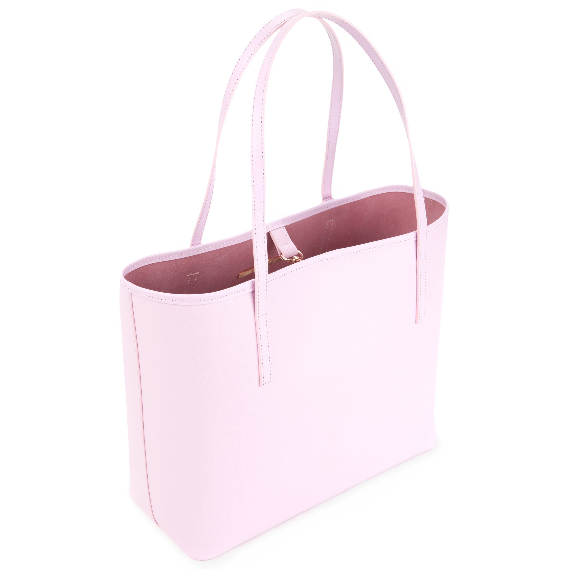 Ted Baker Isabow Crosshatch Leather Bow Per Bag In Pink Lyst Gallery