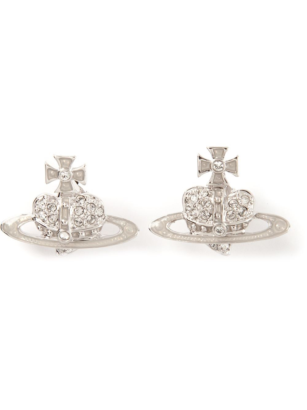 Vivienne Westwood 'reverse Heart' Earrings in Metallic | Lyst
