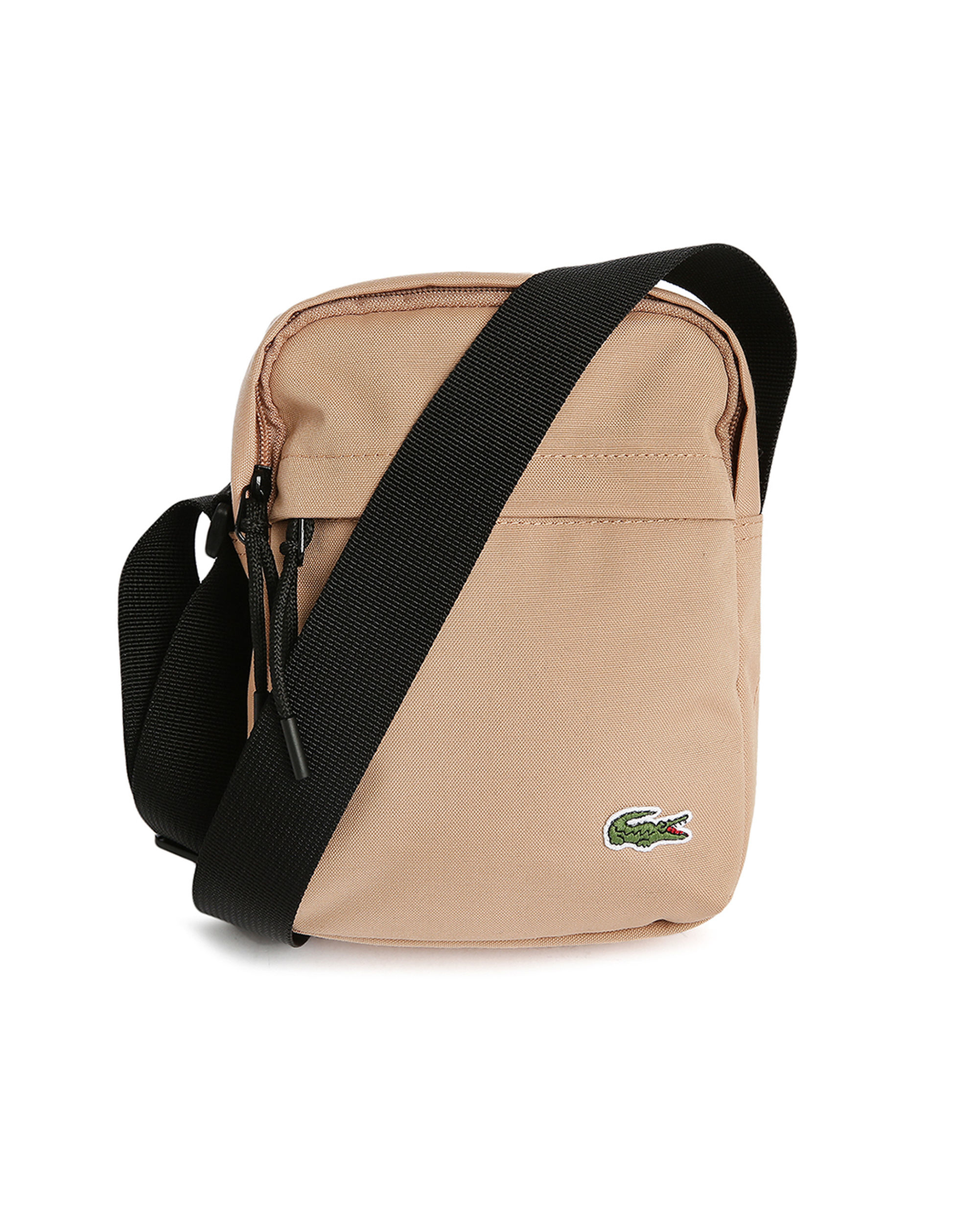 Lacoste Beige Small Format Fabric Shoulder Bag in Natural for Men Lyst