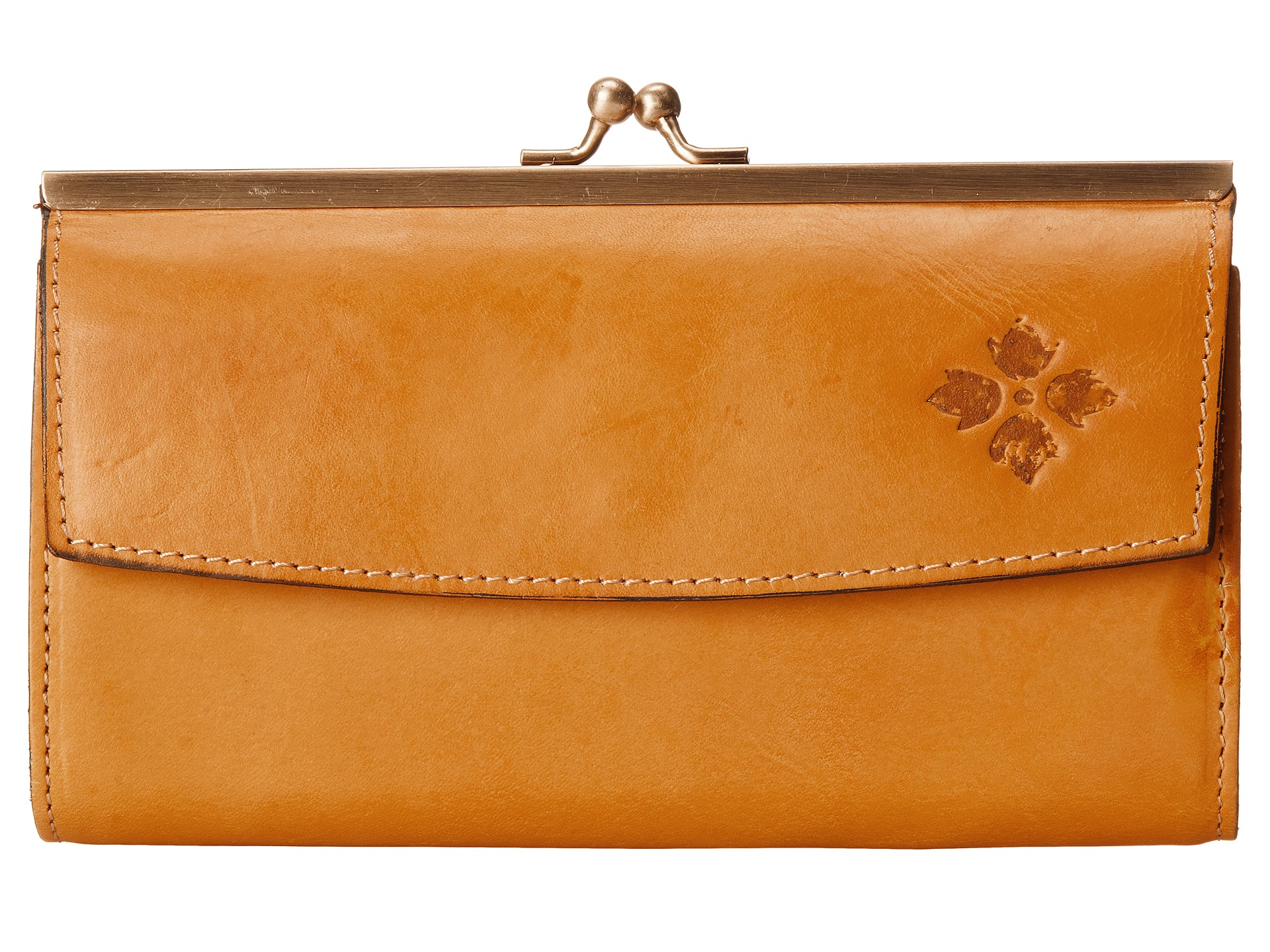 Patricia Nash Dacia Frame Wallet in Brown (Yellow) | Lyst