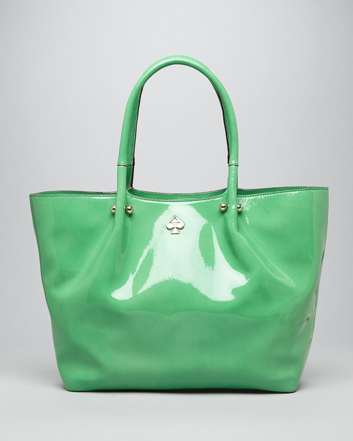 Kate Spade Tote First Prize Patent Tolen in Green - Lyst
