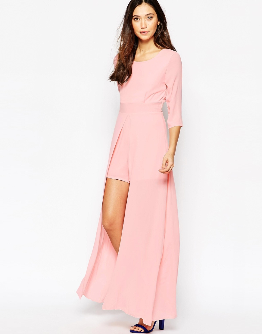 playsuit with maxi skirt overlay