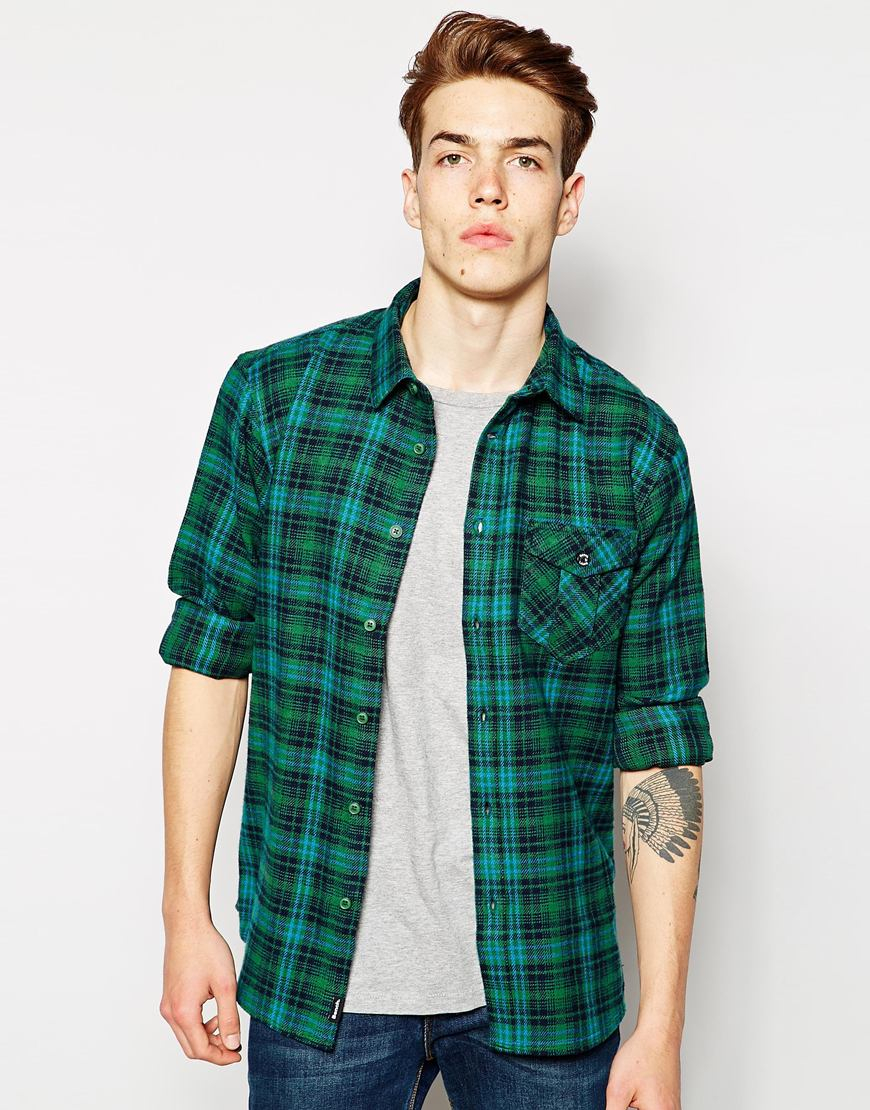 openbaring regel onvergeeflijk Bench Flannel Shirt in Green for Men | Lyst