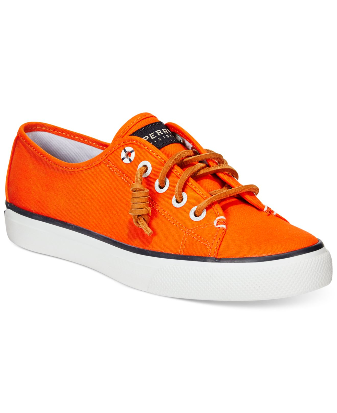 Sperry Top-Sider Women's Seacoast Canvas Sneakers in Orange | Lyst
