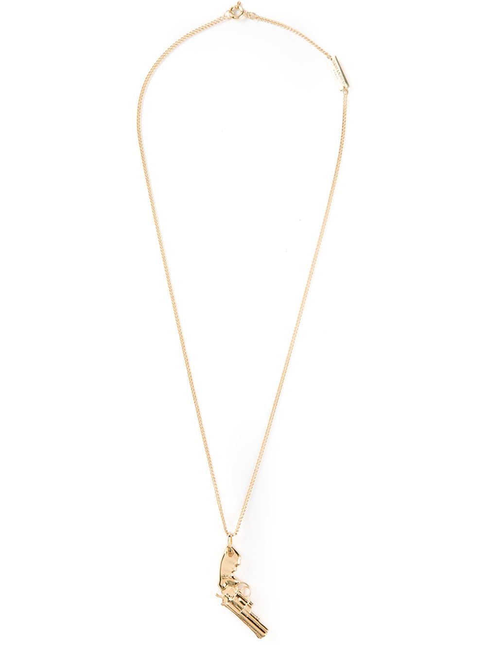 Saint Laurent Gun Necklace in Metallic | Lyst