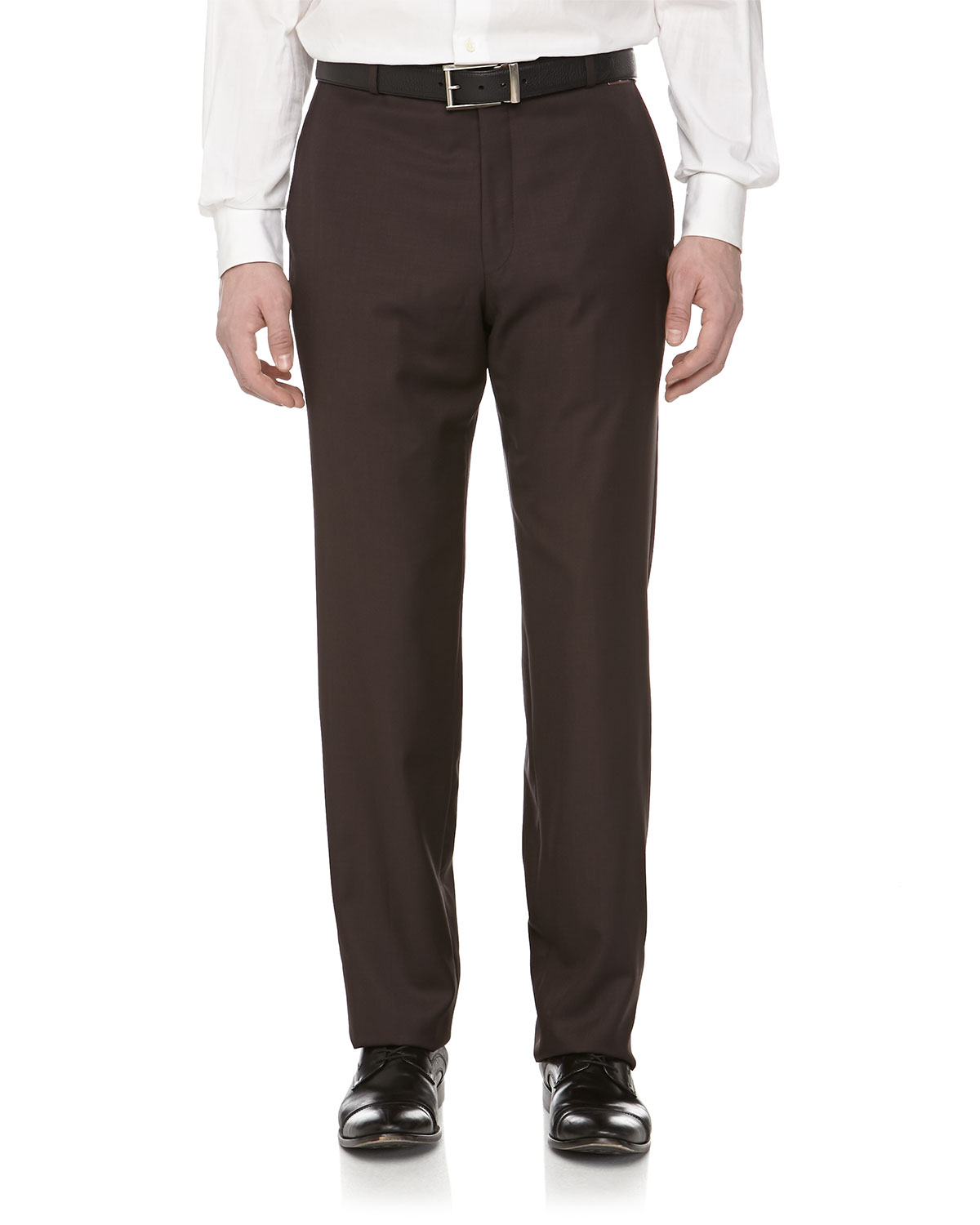 Lyst - Hickey Freeman Wool Suiting Dress Pants in Brown for Men