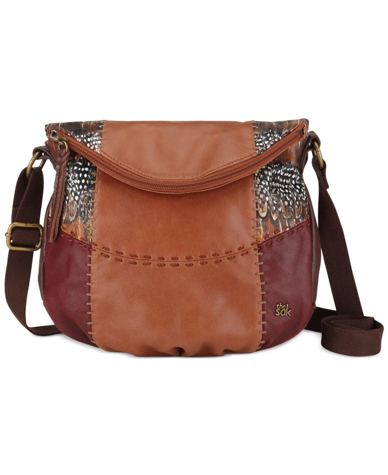 The Sak Deena Flap Leather Crossbody in Brown Lyst