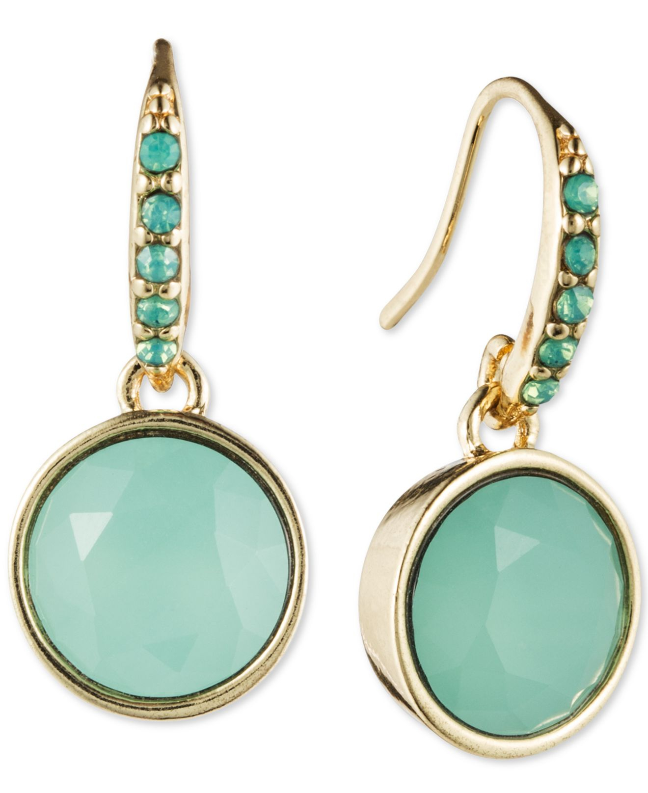 Lonna & lilly Goldtone Stone Earrings in Blue Lyst