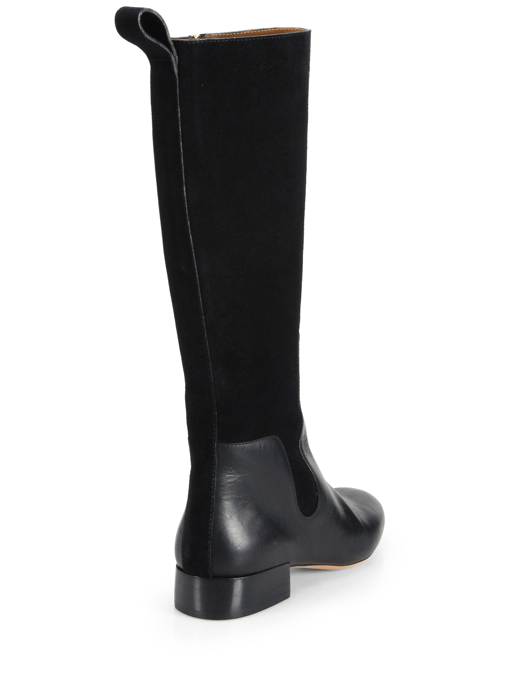 leather and suede boots