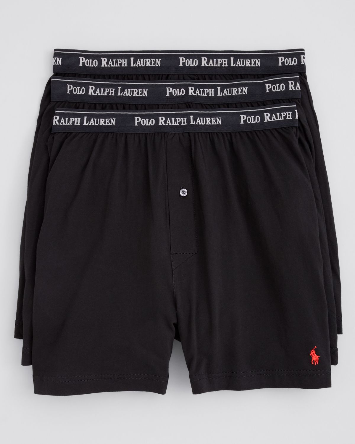 Ralph Lauren Polo Knit Boxers, Pack Of 3 in Black for Men Lyst