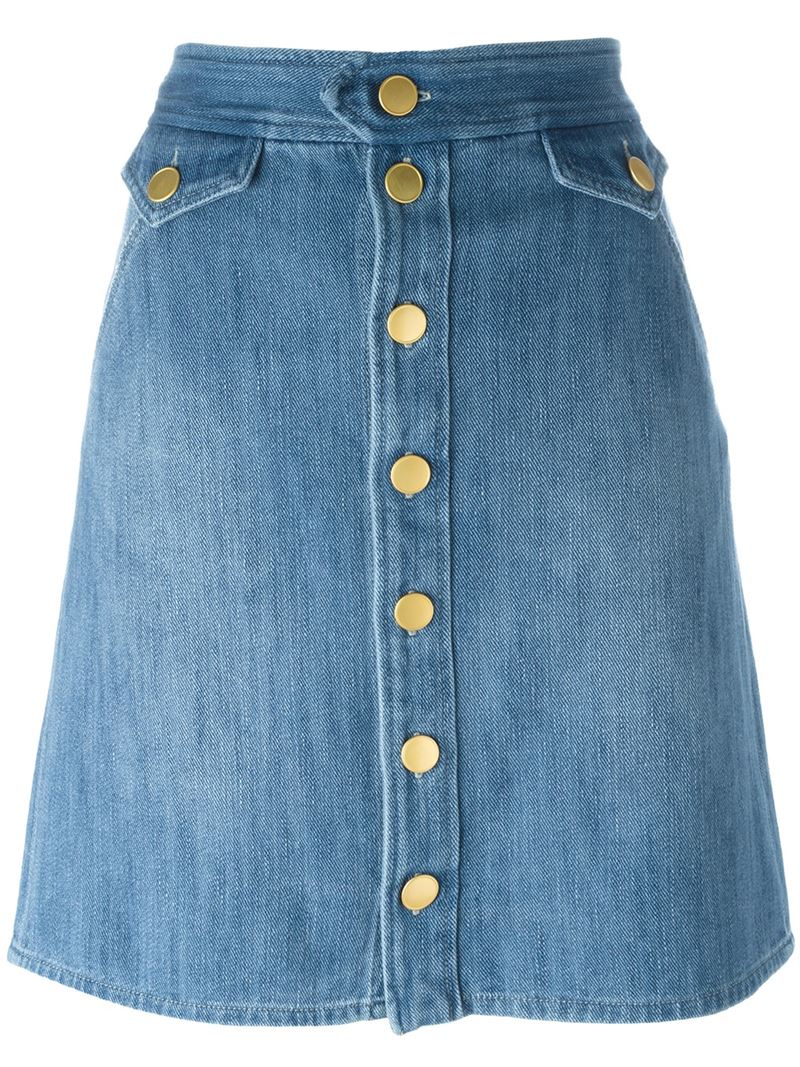 Étoile Isabel Marant Denim Odelle Skirt in Blue | Lyst