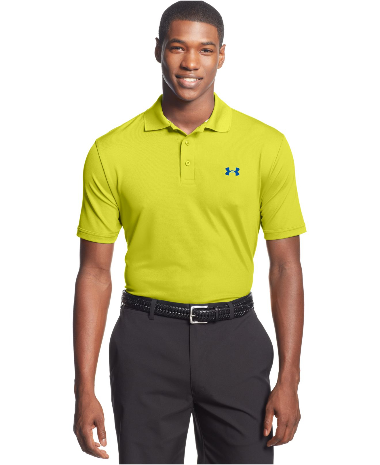 Under Armour 2.0 Performance Golf Polo in Yellow for Men - Lyst