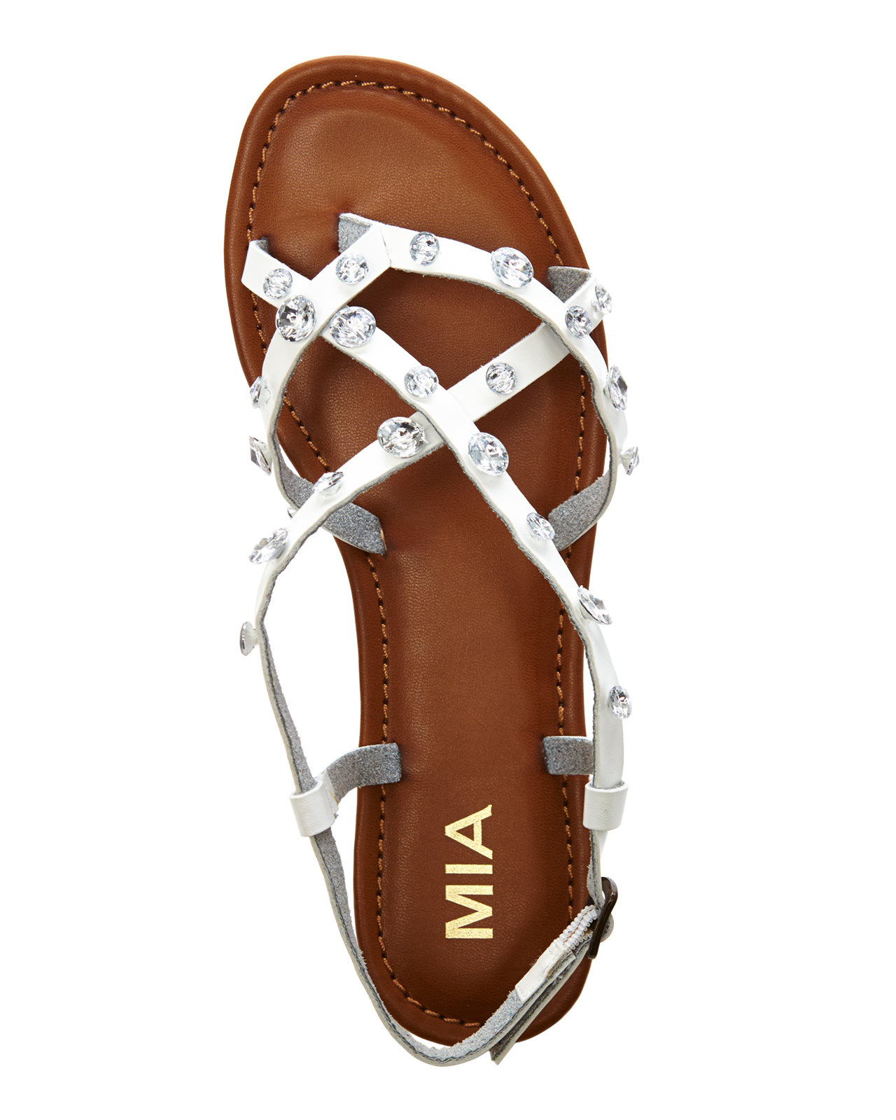 mia white sandals
