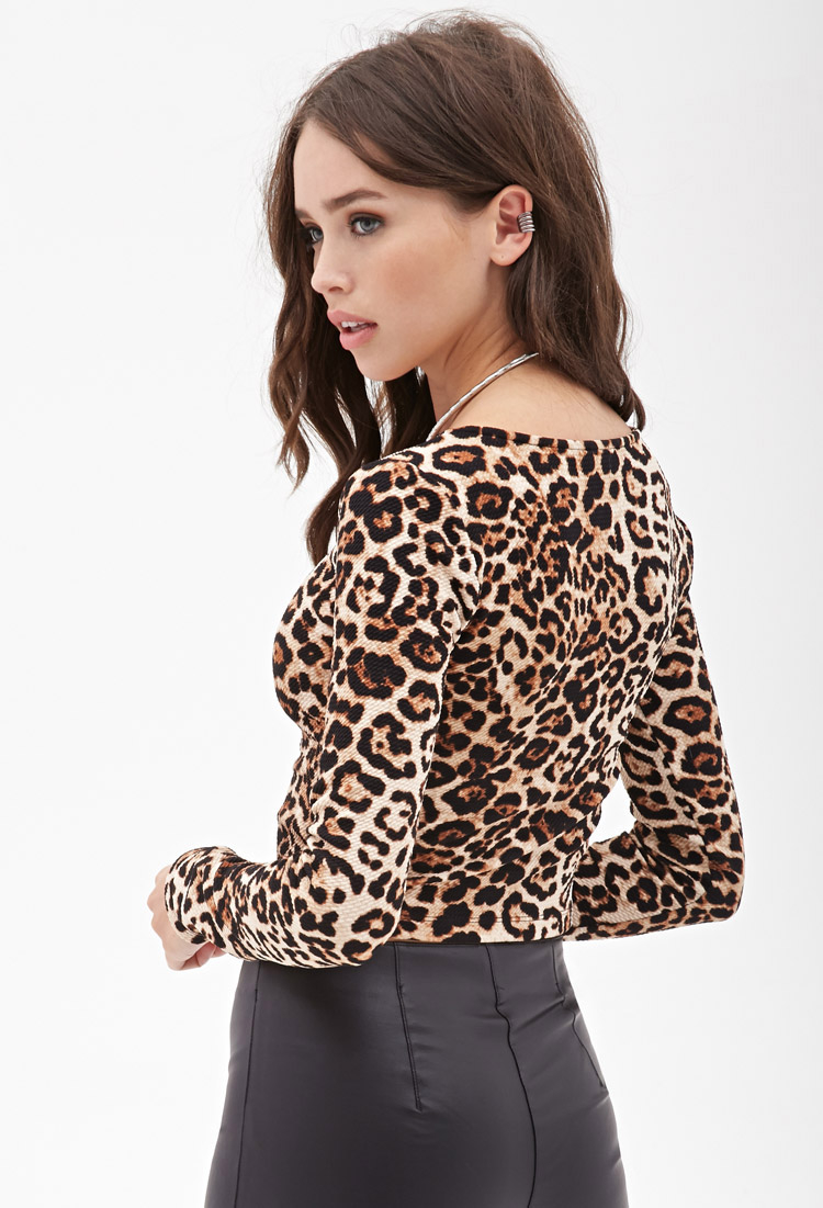 leopard print blouse forever 21