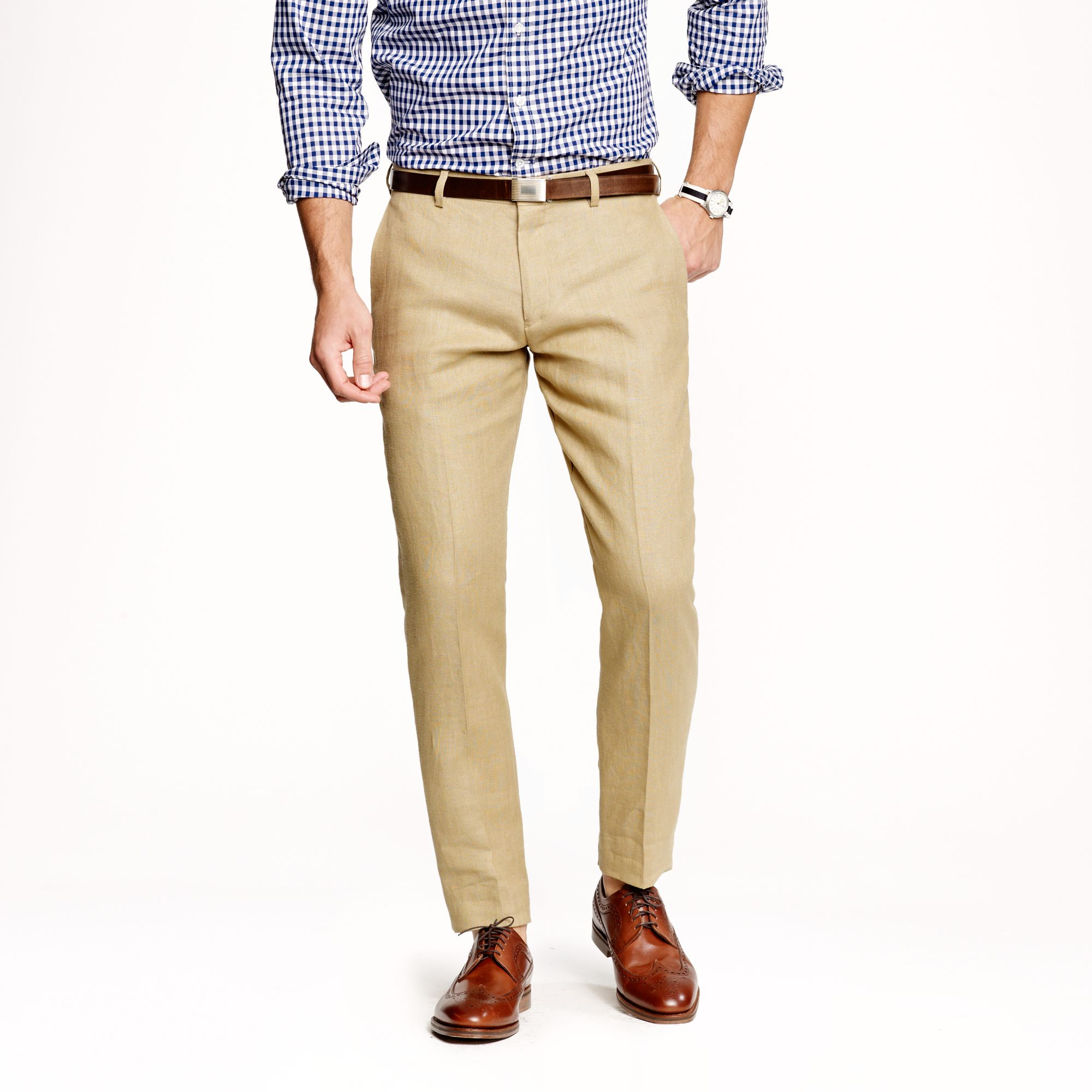 J.Crew Ludlow Slim Suit Pant in Irish Linen in British Khaki (Natural) for  Men - Lyst