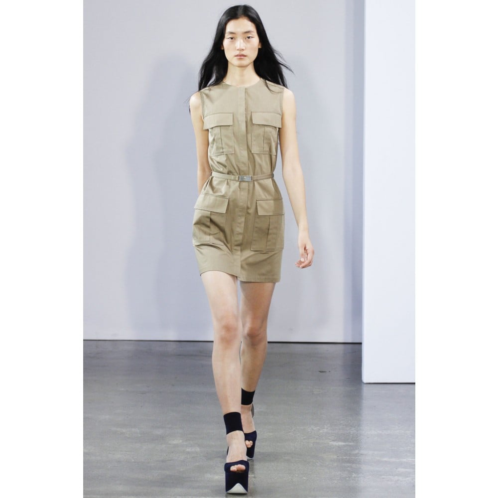 victoria beckham khaki dress