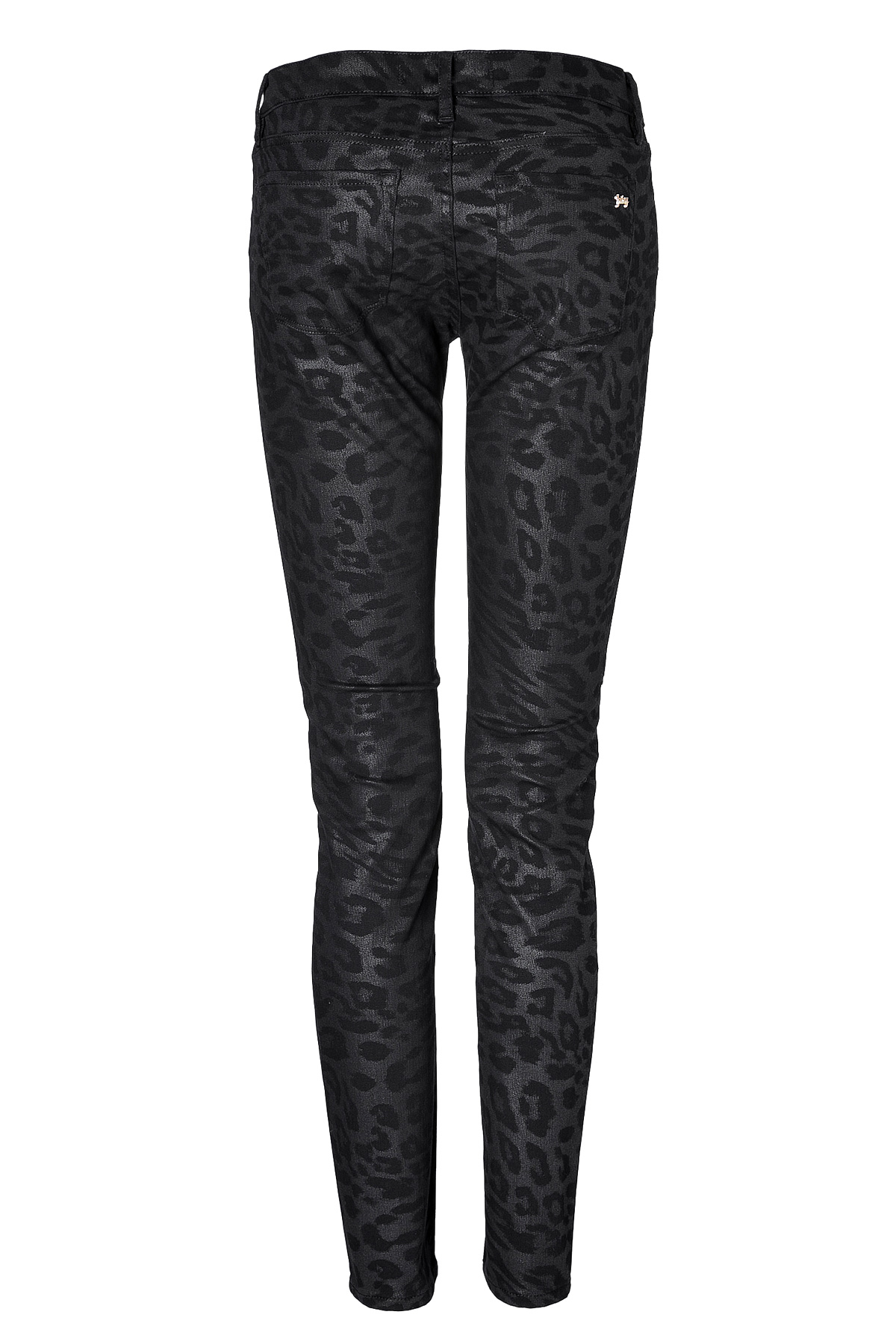 Juicy Couture Leopard Print Coated Skinny Jeans Black Lyst