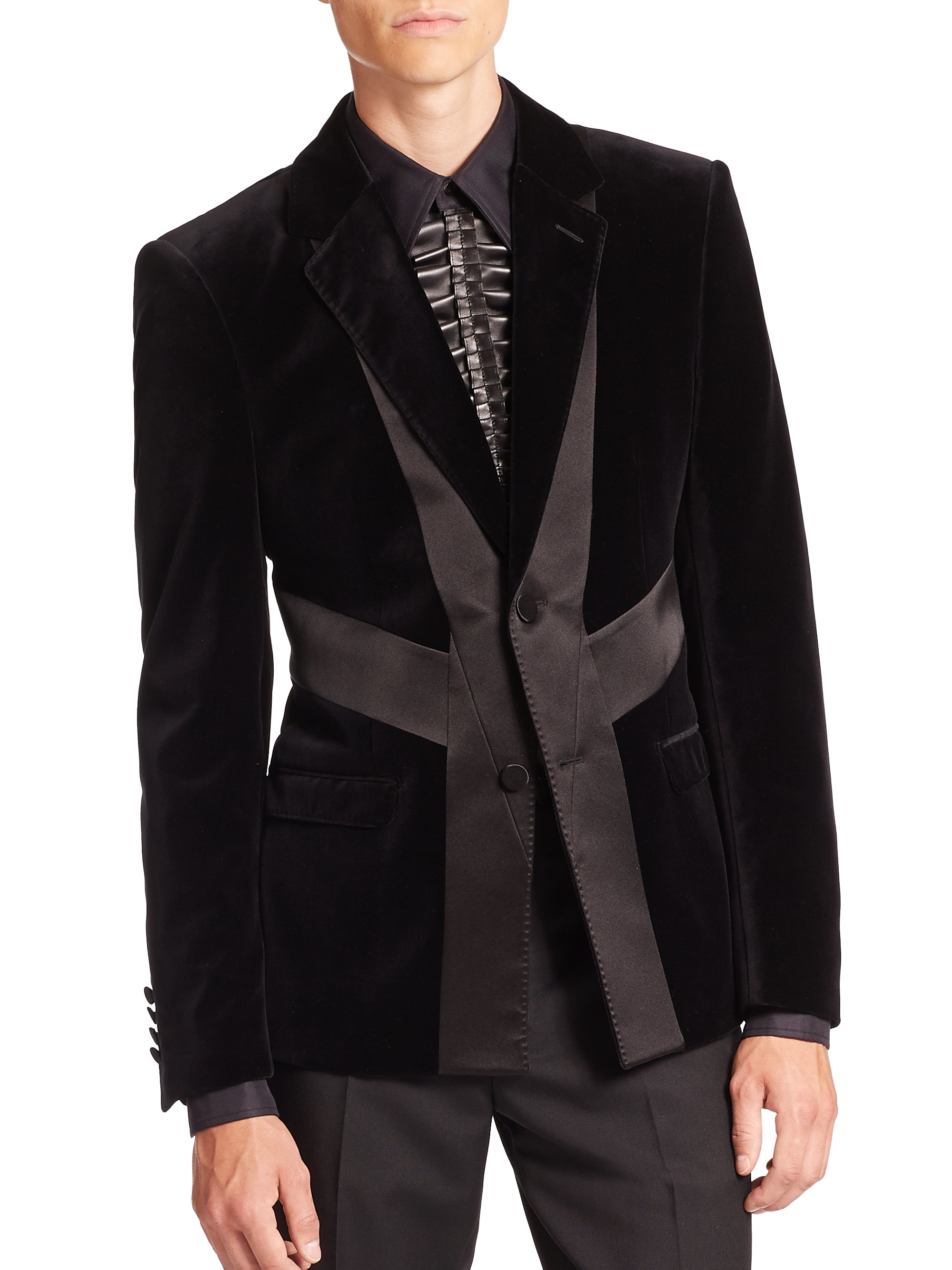 Alexander mcqueen Velvet Blazer in Black for Men Lyst