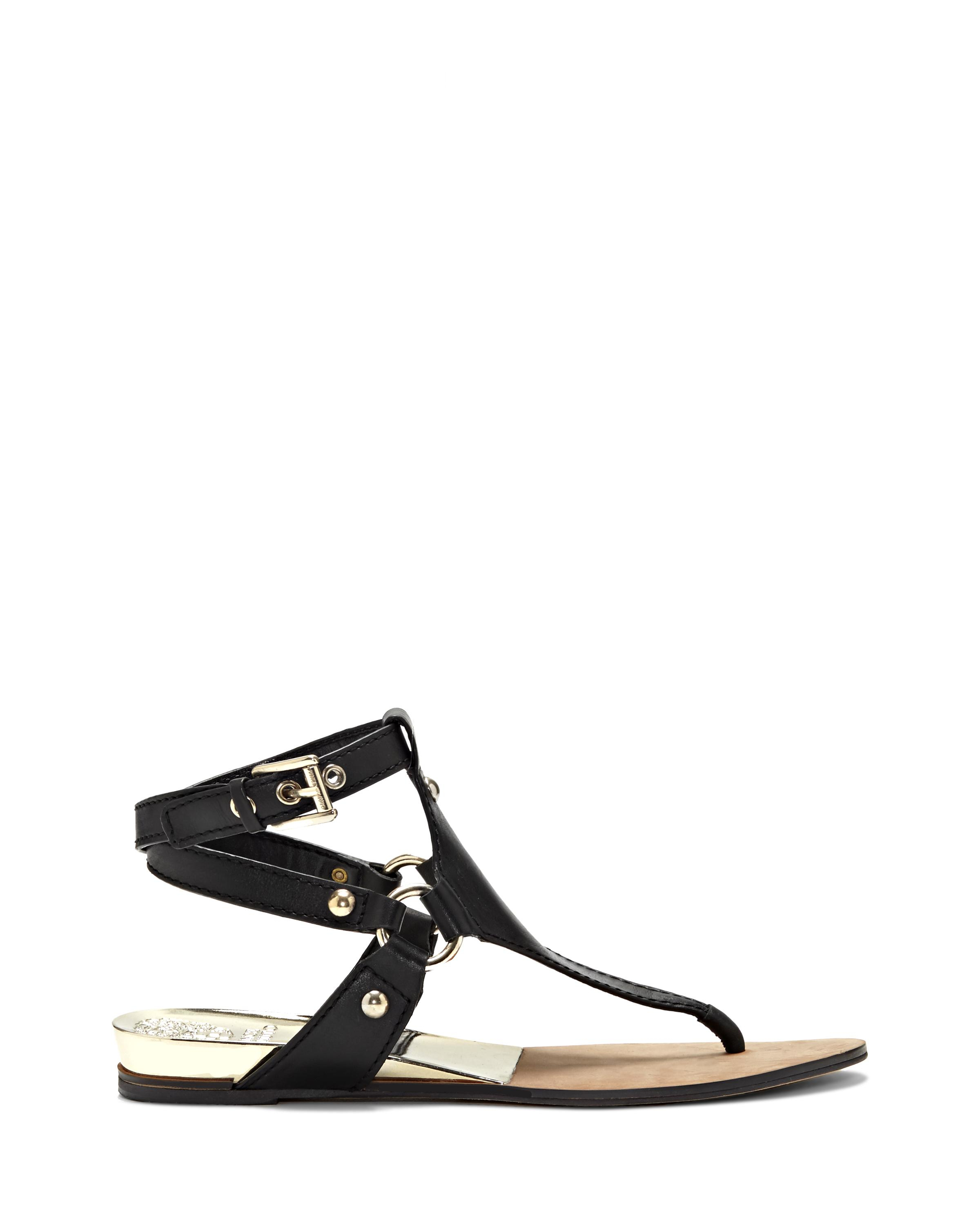 Vince Camuto Leather Adalina - Harness Thong Sandal in Black - Lyst