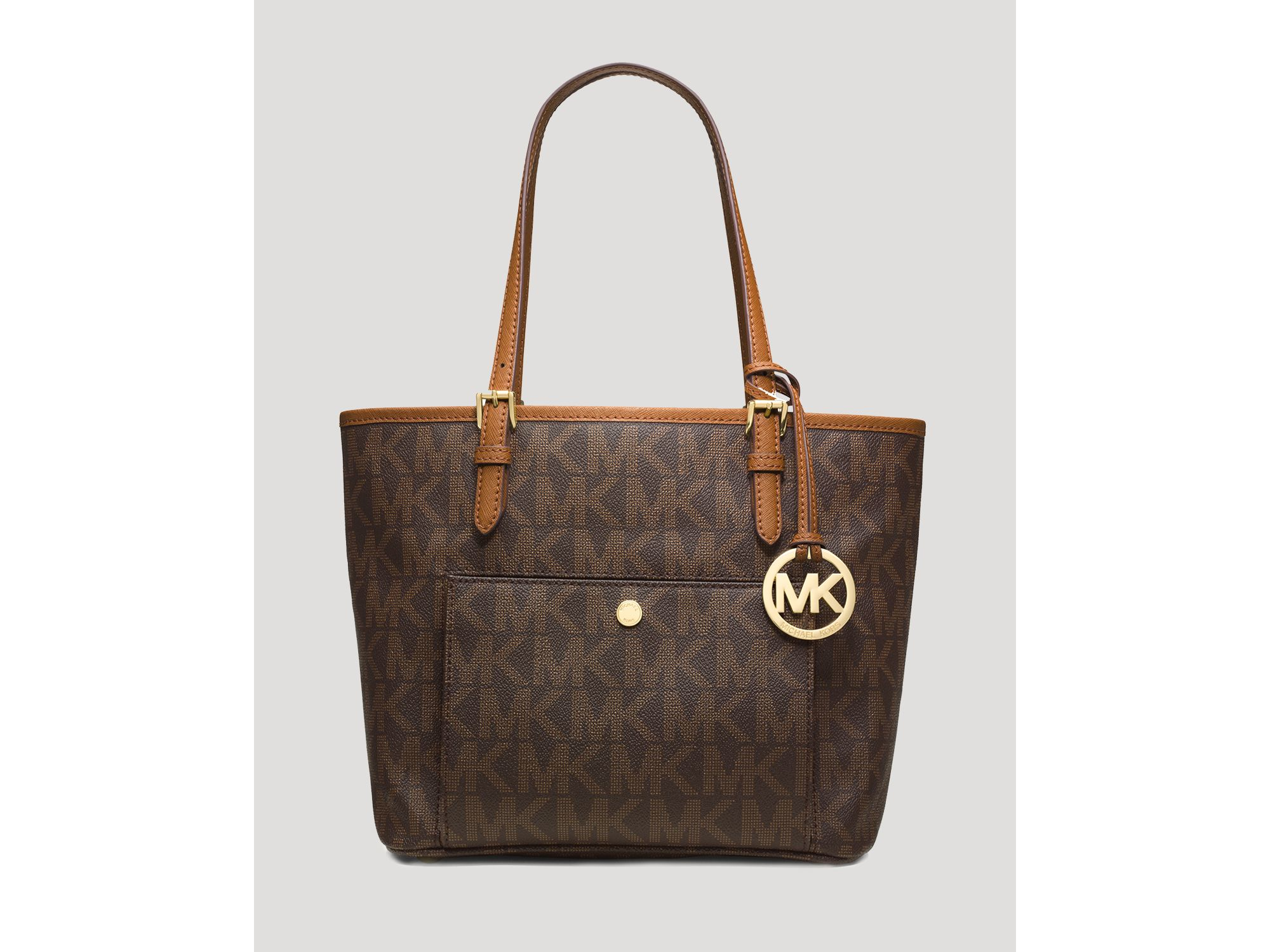 MICHAEL Michael Kors Jet Set Snap Pocket Tote In White Lyst Canada