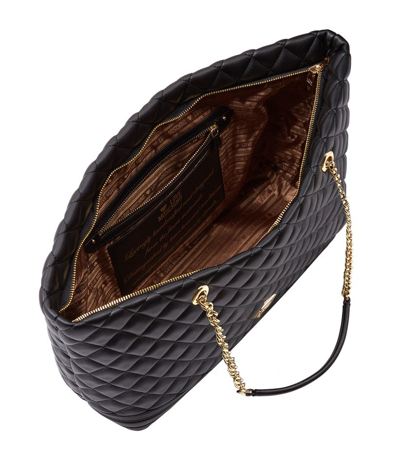 love moschino quilted shopper bag