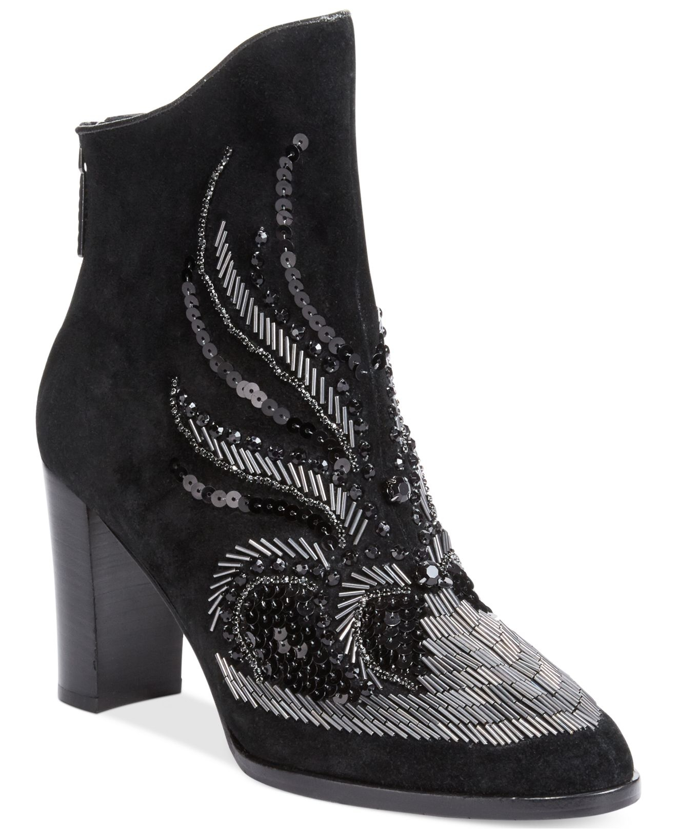donald pliner black suede boots