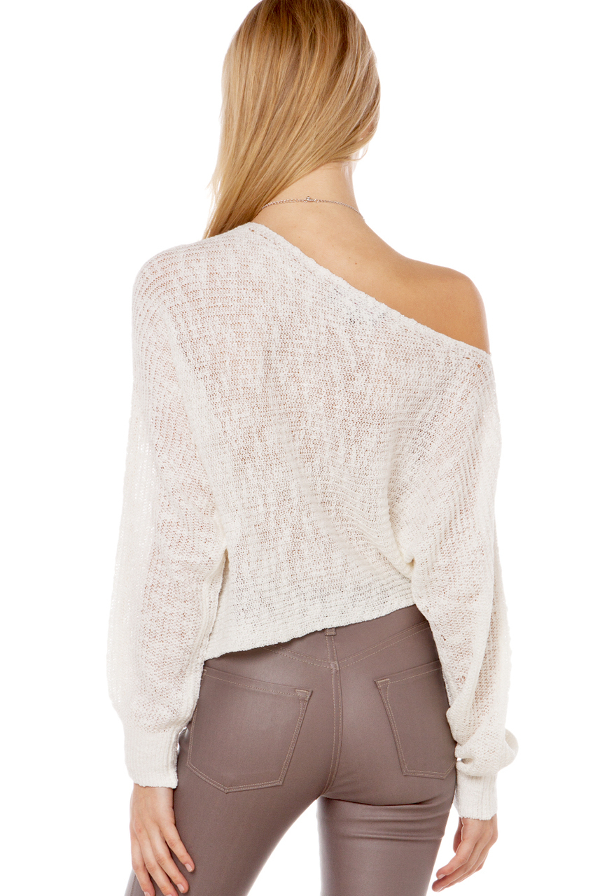 white lightweight sweater