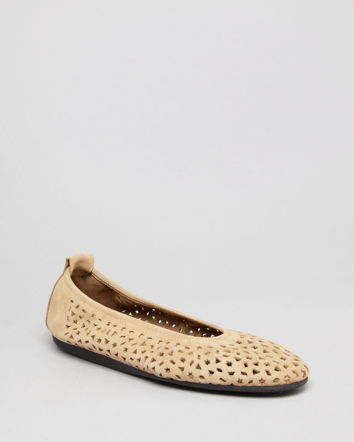 white perforated flats