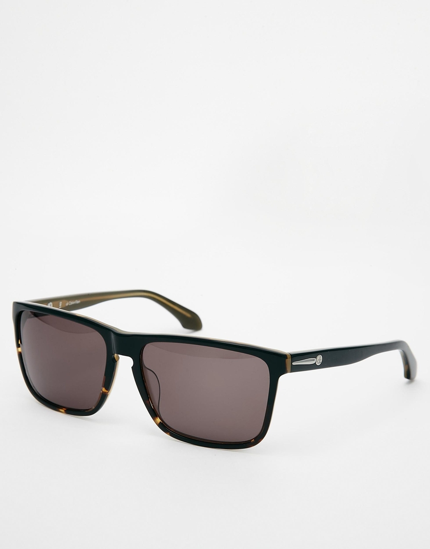 Calvin Klein Ck Wayfarer Sunglasses in Black for Men | Lyst