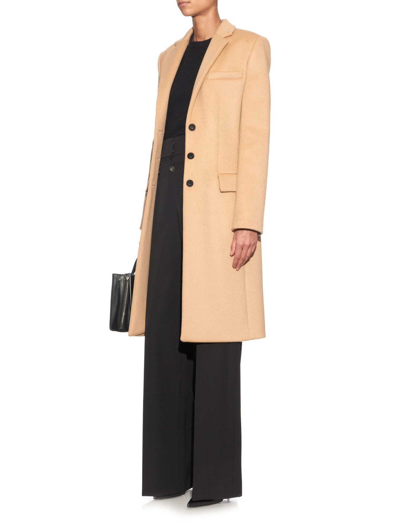 balenciaga camel coat